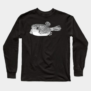 Yellow boxfish drawing Long Sleeve T-Shirt